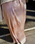 Satin wrinkle processing skirt