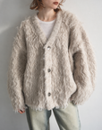 Shaggy mohair cardigan