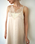 Race satin camisole one-piece
