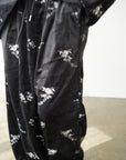 Velours flower pattern Pants