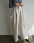 Twill drape pants