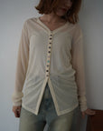 Sheer bustier cardigan
