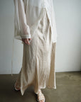 Satin wrinkle processing skirt