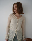 Sheer bustier cardigan