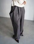 Twill drape pants