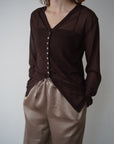 Sheer bustier cardigan
