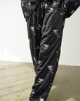 Velours flower pattern Pants