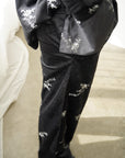 Velours flower pattern Pants