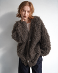 Shaggy mohair cardigan