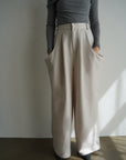 Twill drape pants