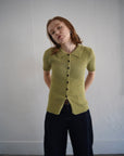 Bouclé knit polo