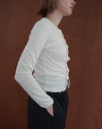 Dot frill cardigan