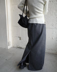 Wool soft long skirt