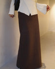 Wool soft long skirt