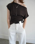 【7月下旬-発送】Unbalance tuck top