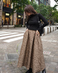 Design jacquard flare skirt