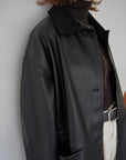 Collar corduroy leather JK