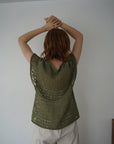 Openwork knit top