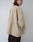Corduroy Collar Two-Tone Jacket