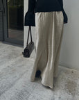 Satin wrinkle processing skirt