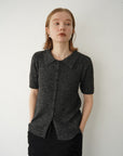 Bouclé knit polo