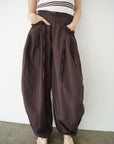 Pocket frill parachute pants