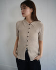 Bouclé knit polo