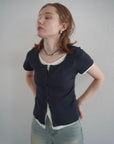 Layered lib half sleeve tops