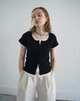 Layered lib half sleeve tops