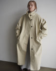 Curve sleeve raglan trench coat