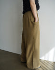 Twill drape pants