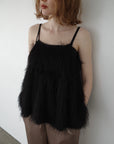 Front ribbon shaggy top
