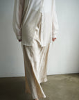 Satin wrinkle processing skirt