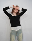 Lib off shoulder layered top