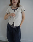 Layered lib half sleeve tops