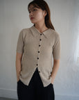 Bouclé knit polo