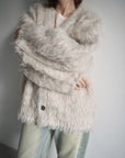 Shaggy mohair cardigan