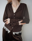 Cut lib race docking cardigan