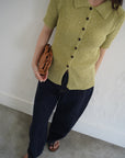 Bouclé knit polo