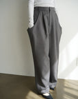 Twill drape pants