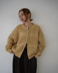 Low Gauge Texture Zip Cardigan