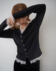 Cut lib race docking cardigan