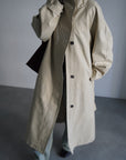 Curve sleeve raglan trench coat