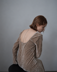 Velours back open one-piece