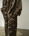 Velours flower pattern Shirt