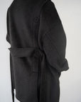 【予約販売】11月中旬発送-Back button stand shaggy coat