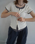 Layered lib half sleeve tops