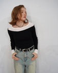 Lib off shoulder layered top