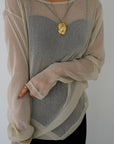 Sier lamé pullover