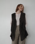 Double face shaggy gilet